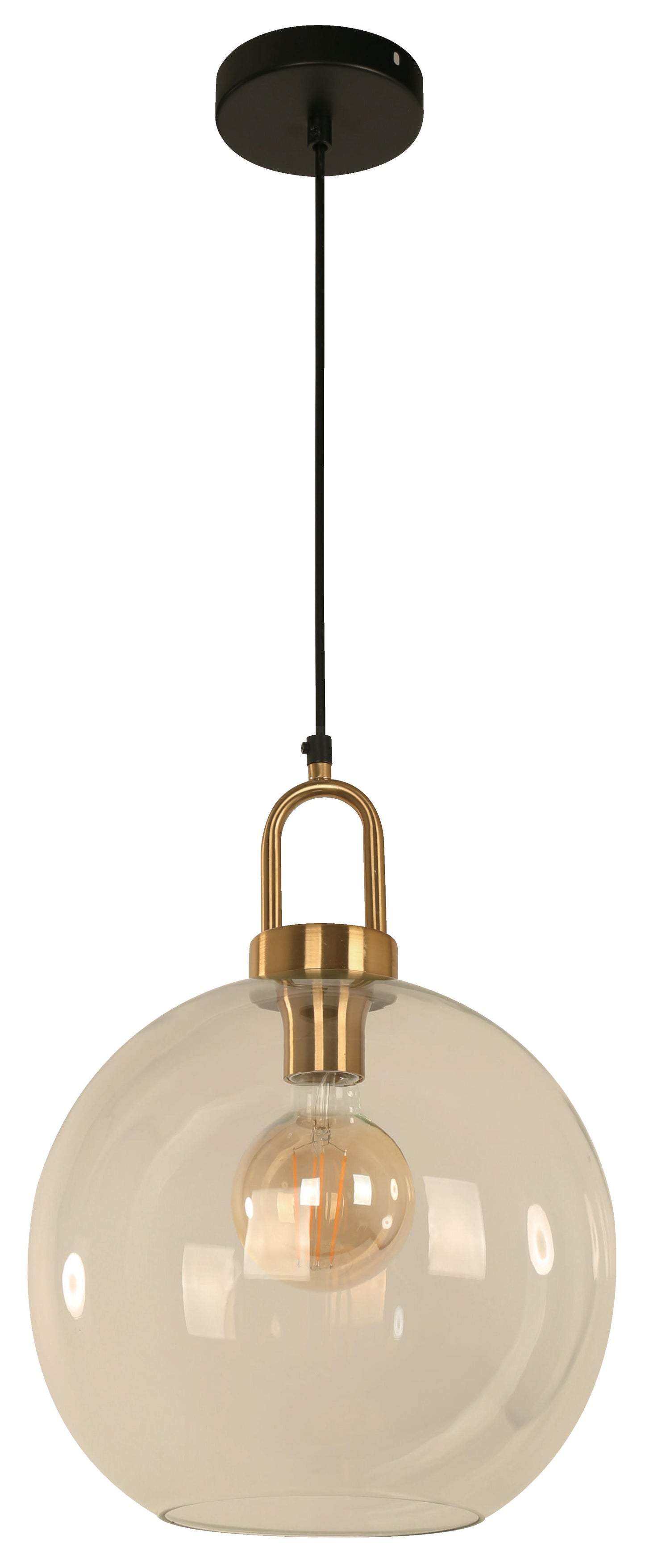 1-Light Hanging Lamp – Black & Brown Base (E27, 60W)