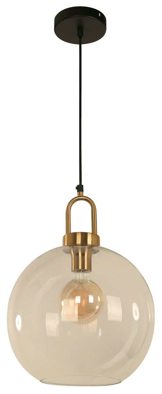 1-Light Hanging Lamp – Black & Brown Base (E27, 60W)