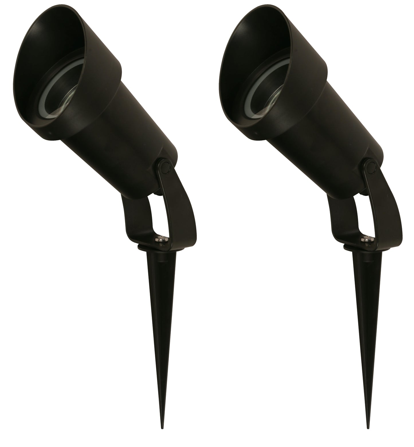 1-Light Outdoor Spike Lamp – Black (GU10, 7W, 2-Pack)