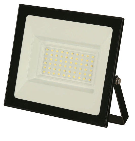 1-Light LED Outdoor Flood Light – Matte Black (50W, 100–265V, 6000K)