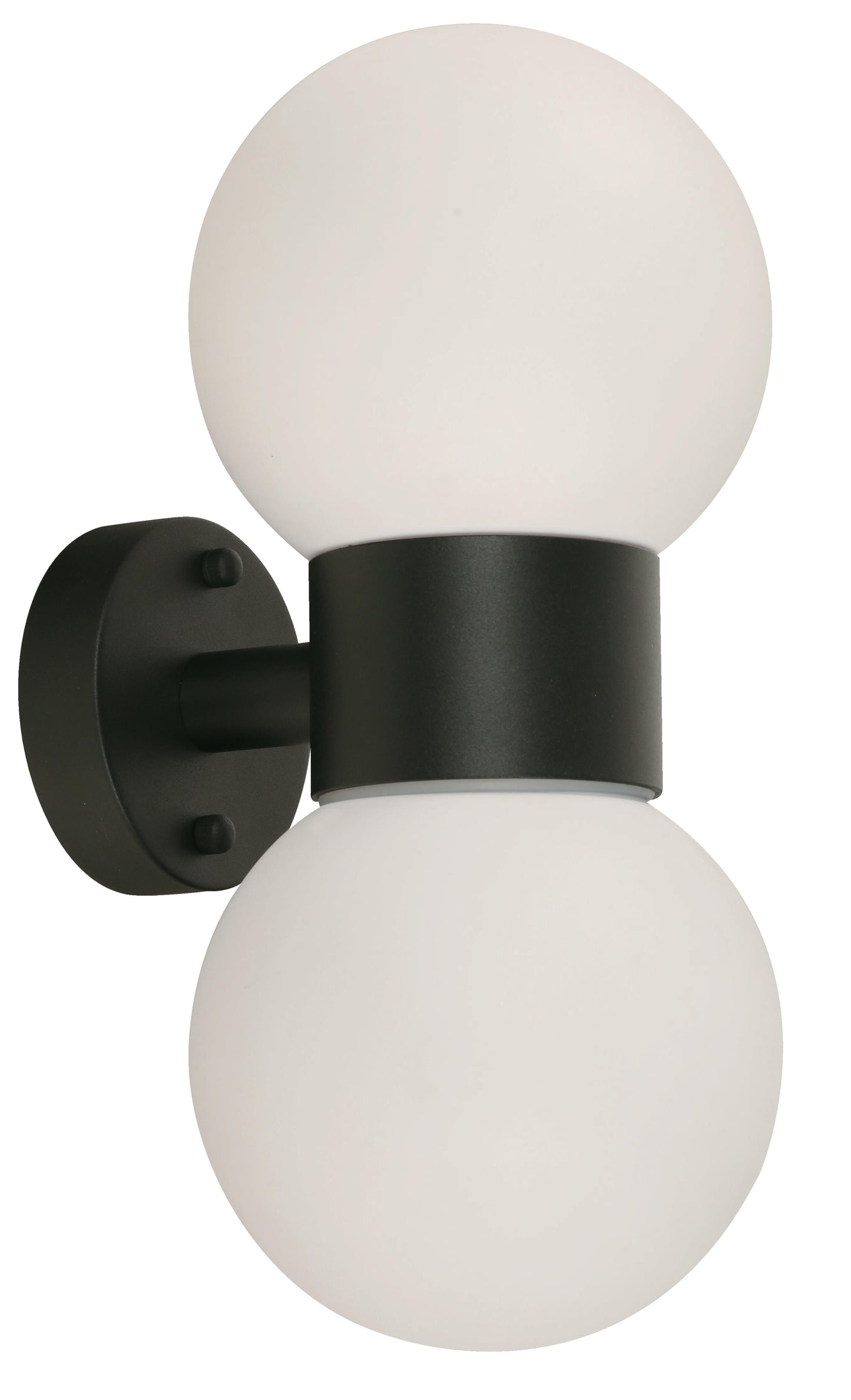 2-Light Outdoor Wall Lamp – Sand & Black (E27, 10W)