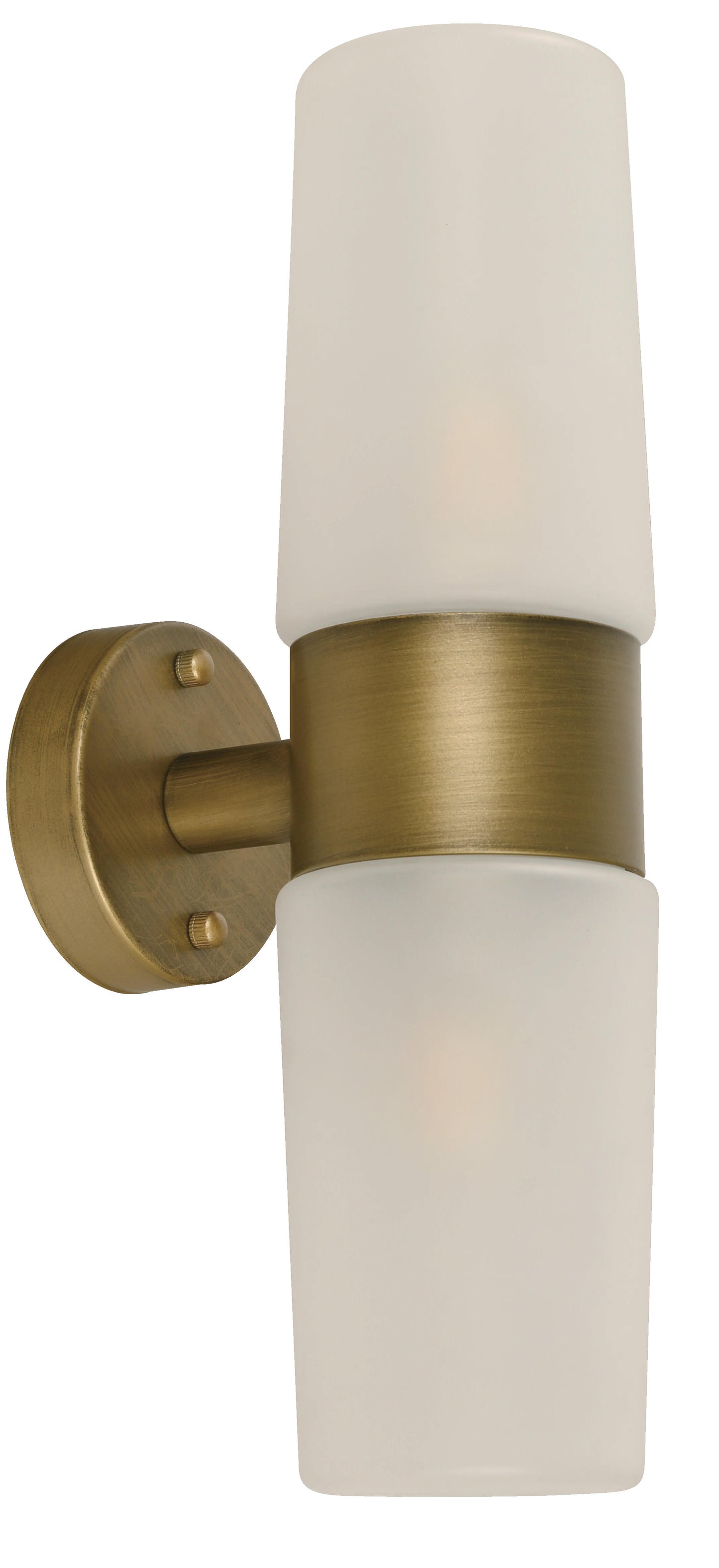 2-Light Outdoor Wall Lamp – Antique Gold (E27, 10W)