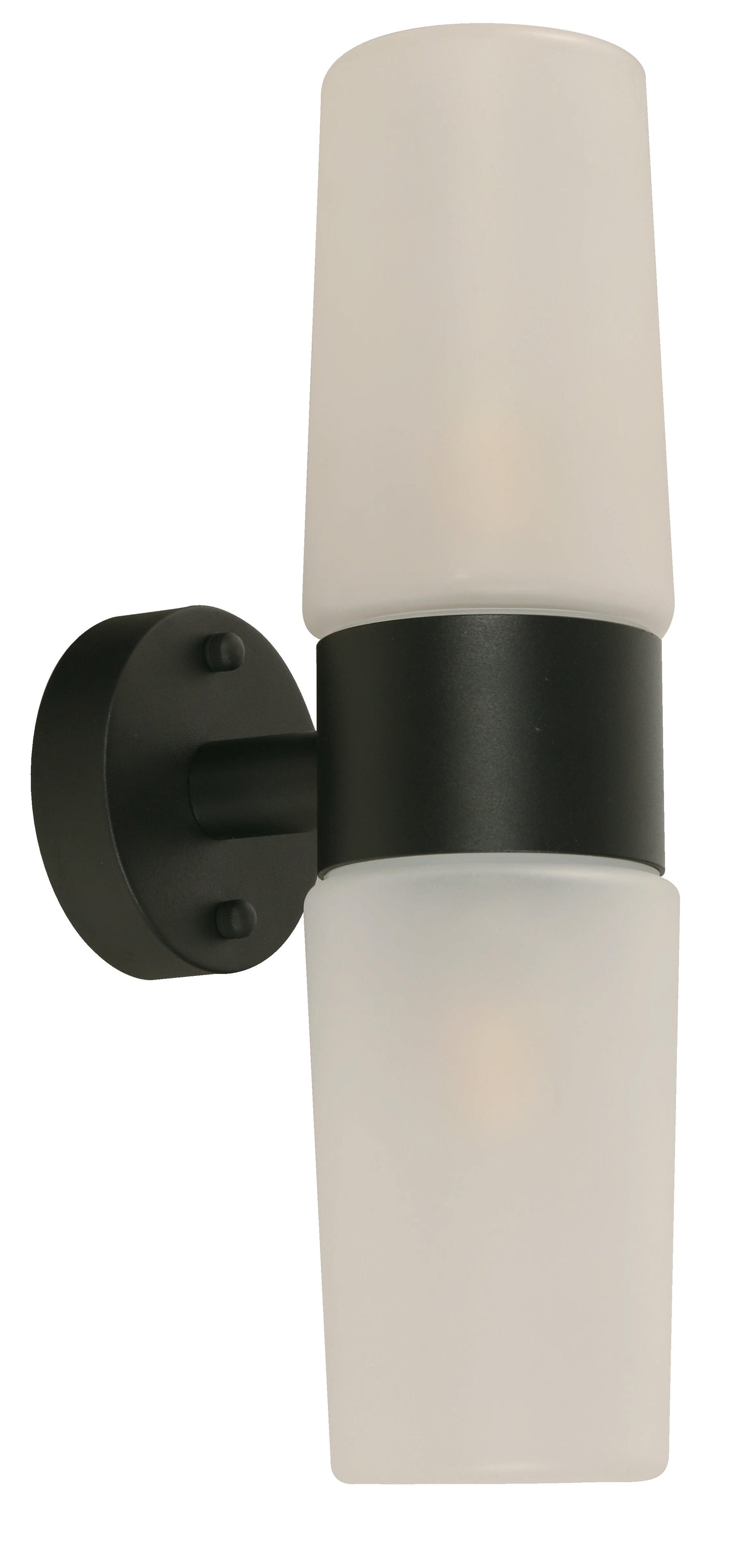 2-Light Outdoor Wall Lamp – Sand & Black (E27, 10W)