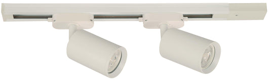 24011-1 L/CEN 2-Light Track Lamp – White | 5W GU10 Bulbs