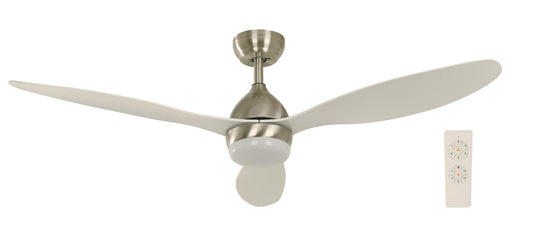 24025-4 L/CEN 52" LED Ceiling Fan – DC Motor | Satin Nickel