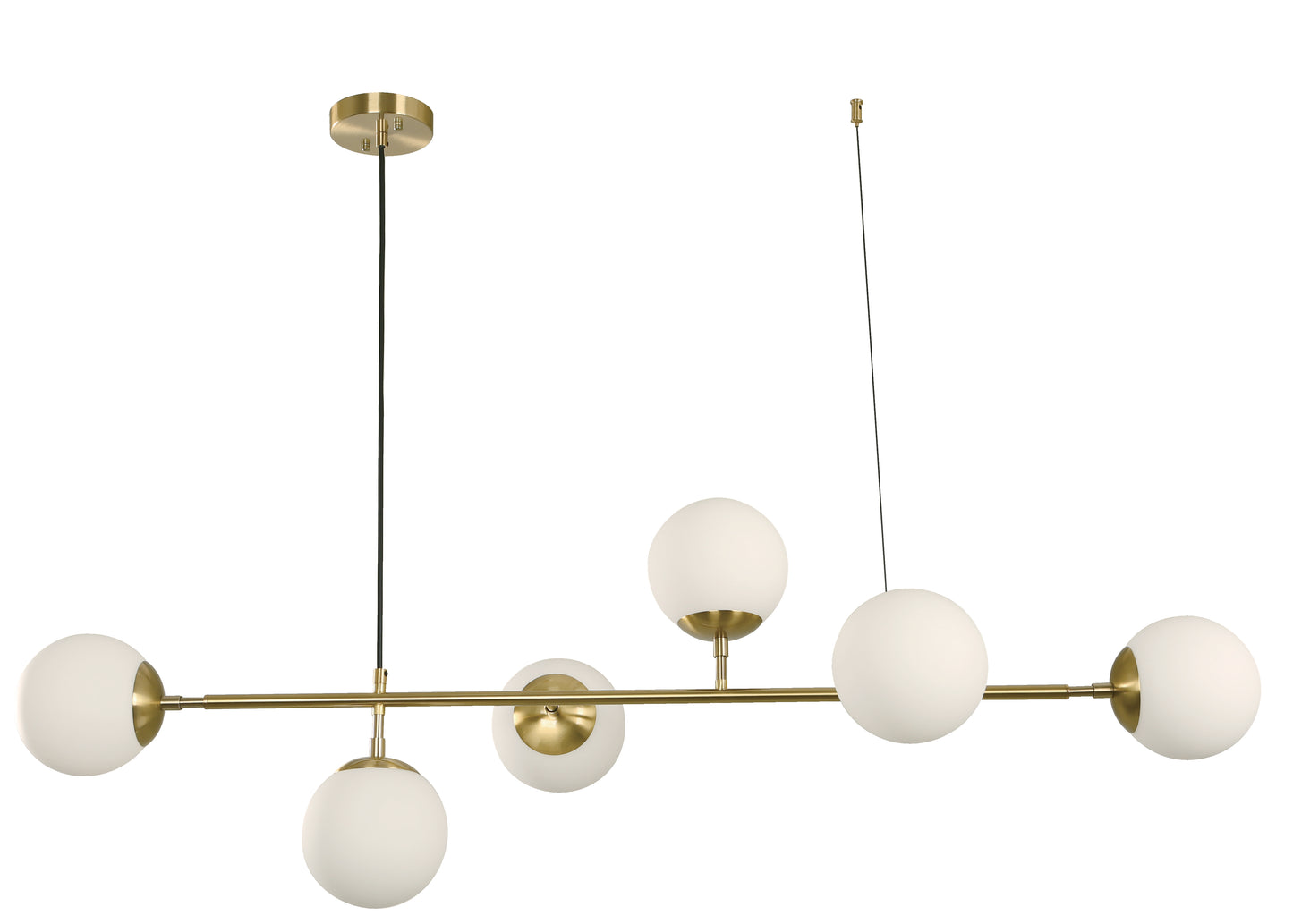 24458-0 L/CEN 6L PENDANTLAMP GOLD