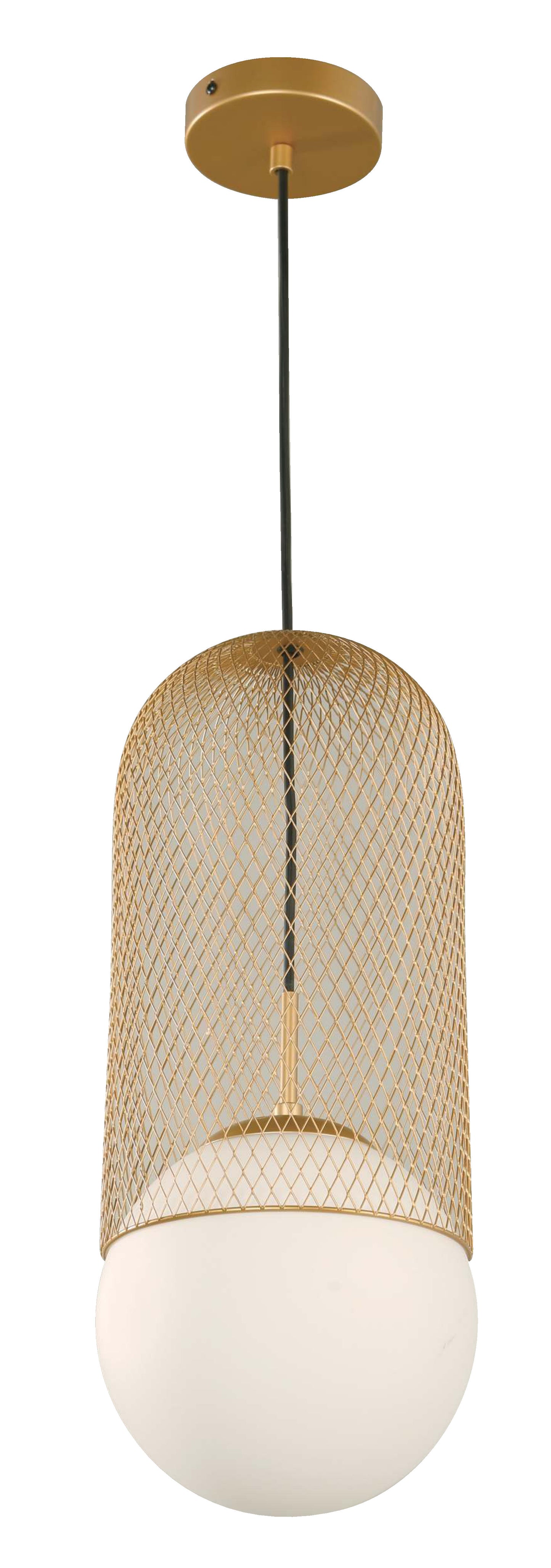 24460-0 L/CEN 1-Light Pendant Lamp – Gold & Black