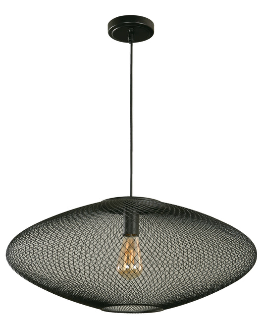 1-Light Hanging Lamp – Black Finish