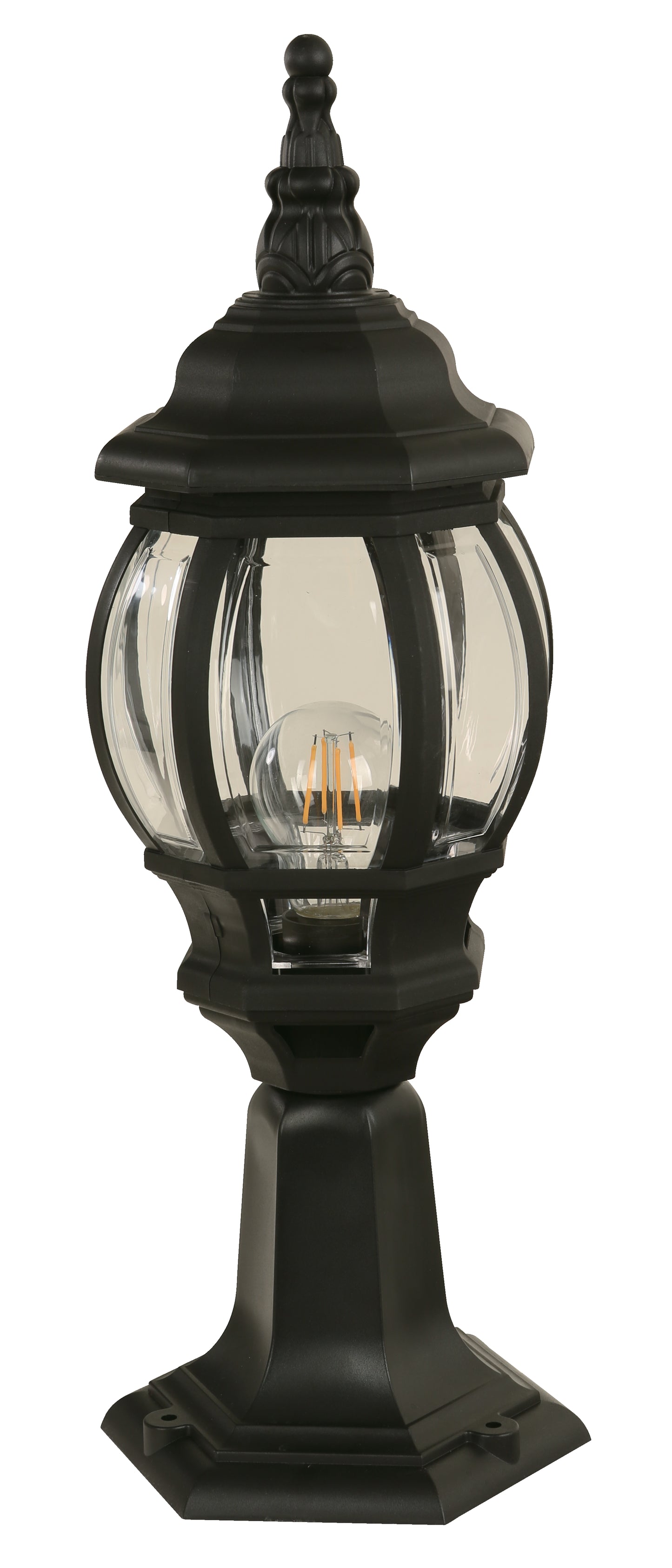 24523-2 L/CEN 1-Light Outdoor Post Lamp – Black