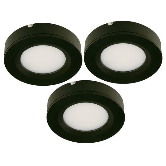 LED Undercabinet Light – Sand & Black Finish (3-Pack)