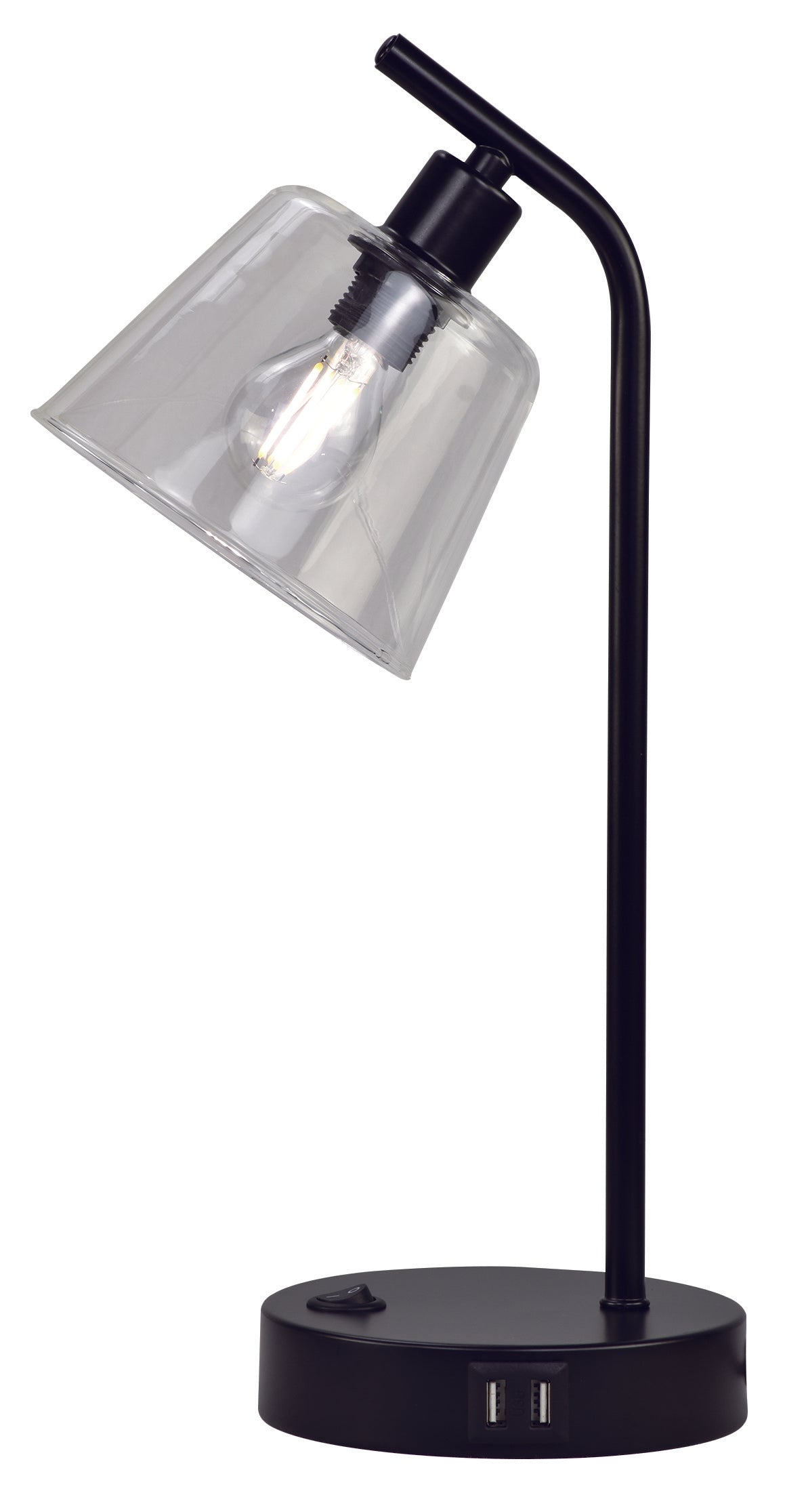 1-Light Table Lamp – Matte Black Finish