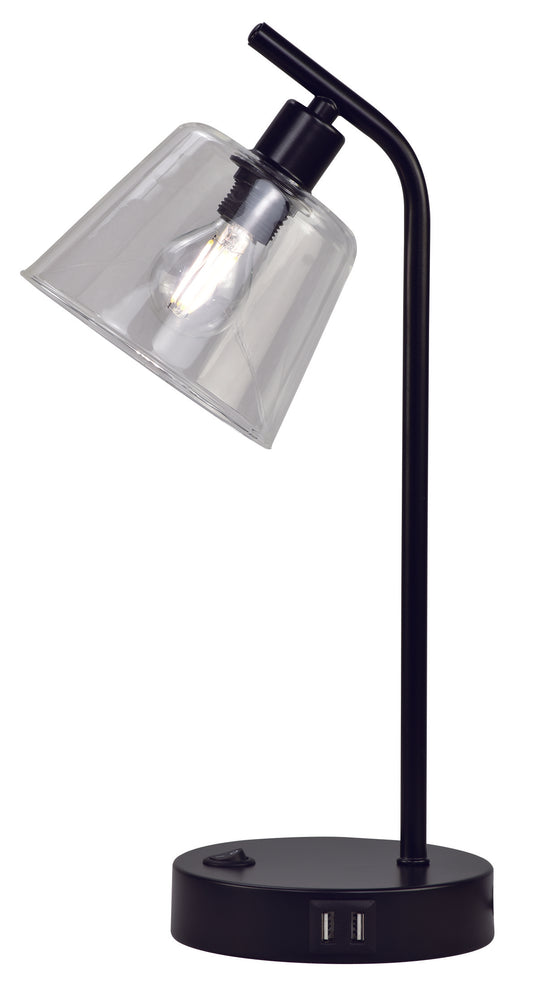 1-Light Table Lamp – Matte Black Finish