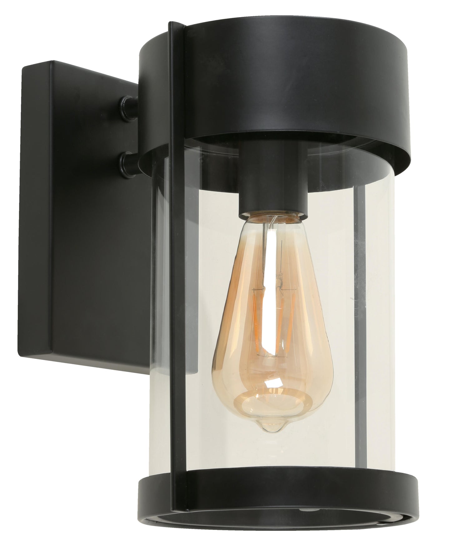 1-Light Outdoor Wall Lamp – Matte Black Finish