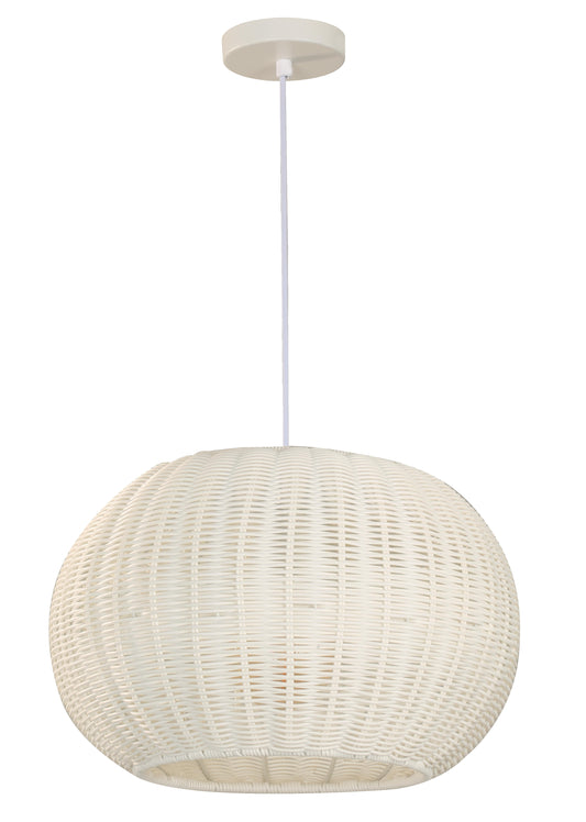 1-Light Hanging Lamp – White Finishing