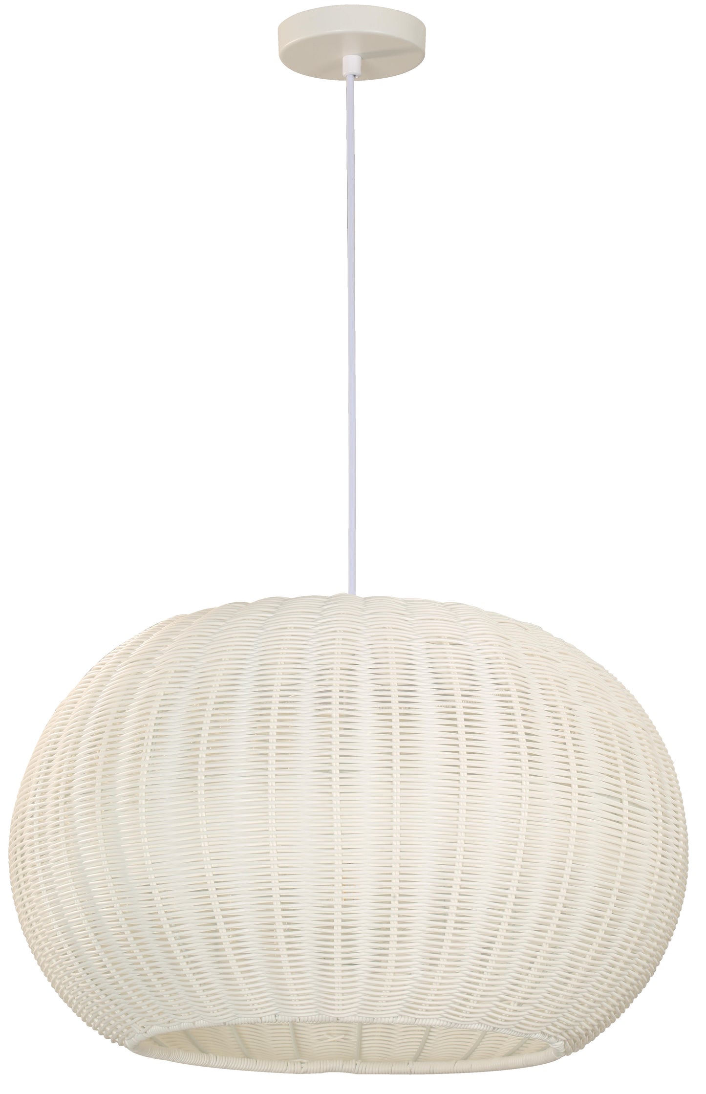 1-Light Hanging Lamp – White Finish