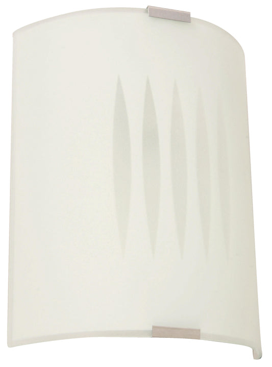 Modern Satin Nickel Frosted Glass Wall Lamp – 3186-4