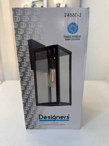 1-Light Outdoor Wall Lamp – Sand & Black Finish