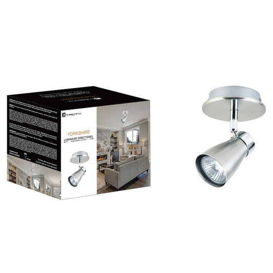 590033 CEILING SWIVEL LIGHT 1 HEAD NICKEL