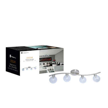 5-90080 TRACK BAR 2 HEADS CHROME "OSCAR"
