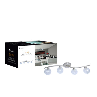 5-90080 TRACK BAR 2 HEADS CHROME "OSCAR"