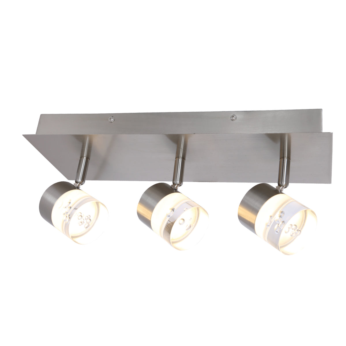 590087 TRACK BAR LED INTEGRATED 3 HEAD NICKEL