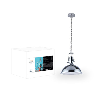 590186 PENDANT FIXTURE 1 LAMP CHROME