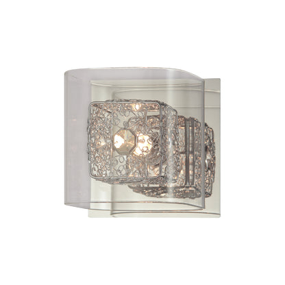 590202 VANITY LIGHT CHROME AND GLASS 1 LIGHT