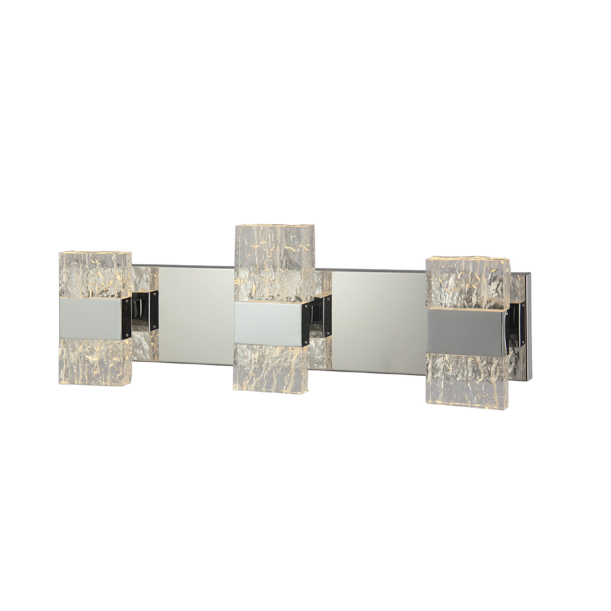590205 VANITY LIGHT CHROME AND GLASS 3 LIGHTS