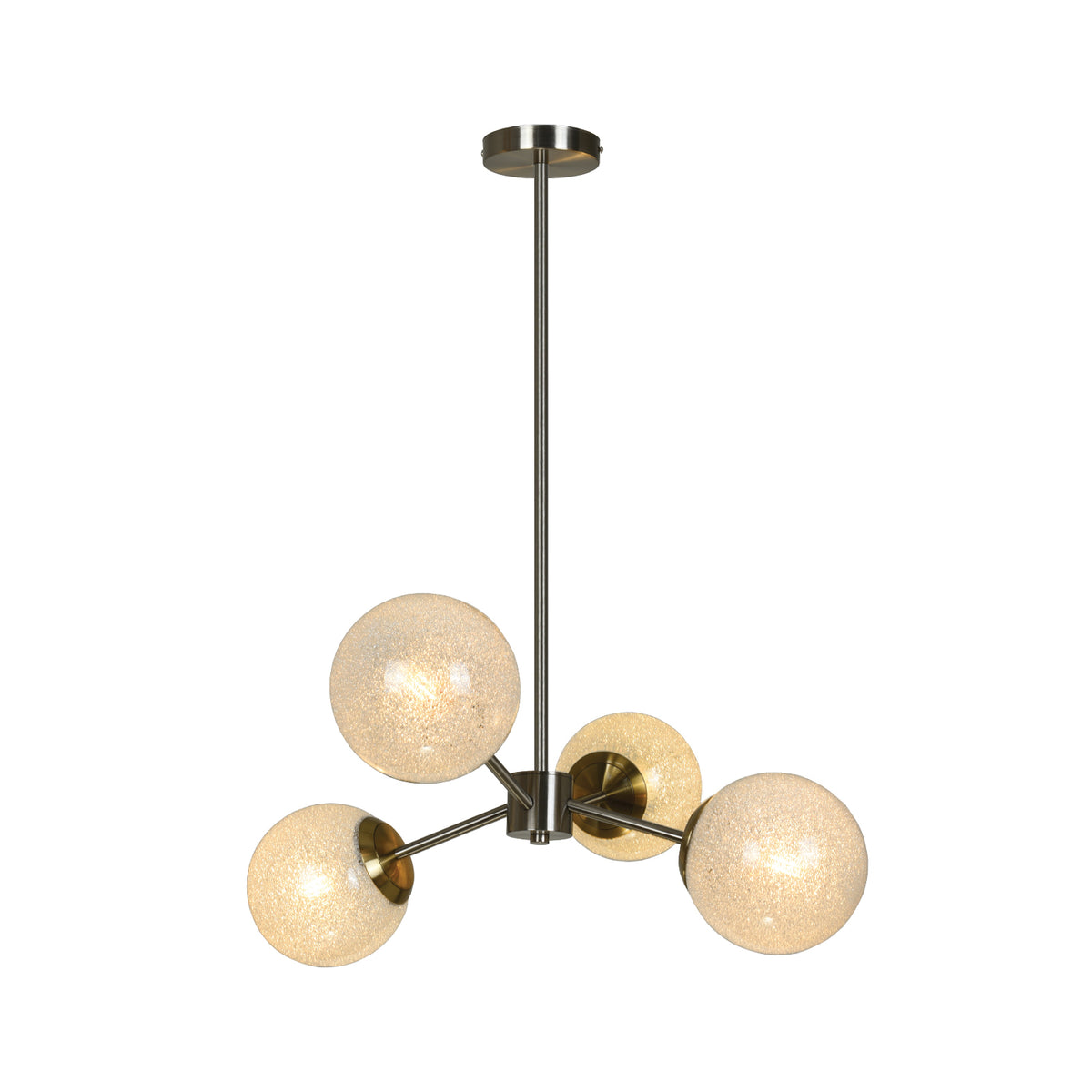 590207 PENDANT FIXTURE 4 LIGHTS NICKEL & AB