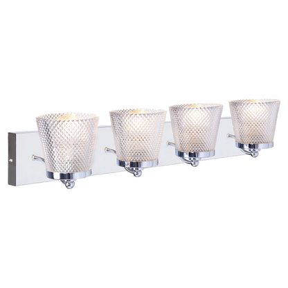590216 VANITY LIGHT 4 HEAD CHROME "RIVA"