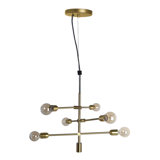 590235 PENDANT FIXTURE 6 LIGHTS GOLD "ELIXIR"