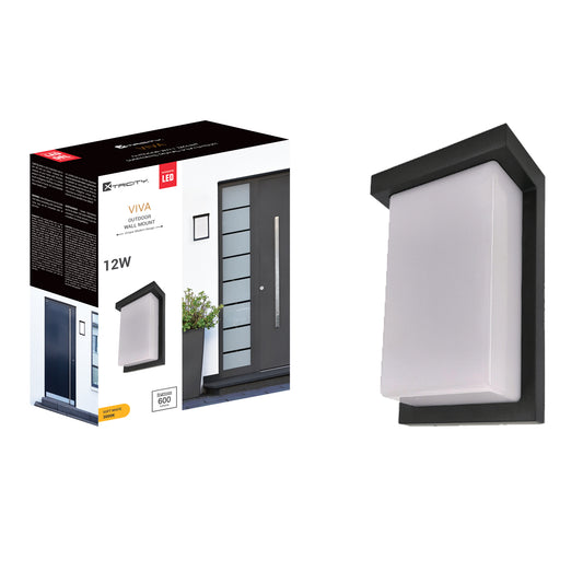 590242 OUTDOOR WALLMOUNT LED INTEGRATED BLACK