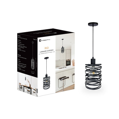 590314 PENDANT LIGHT 150X210MM "BLACK"