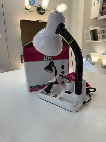 1L Table Lamp – White Finish – E27 Base – 40W