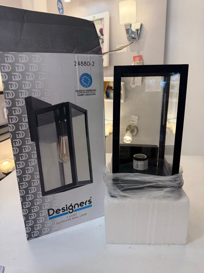 1-Light Outdoor Wall Lamp – Sand & Black Finish