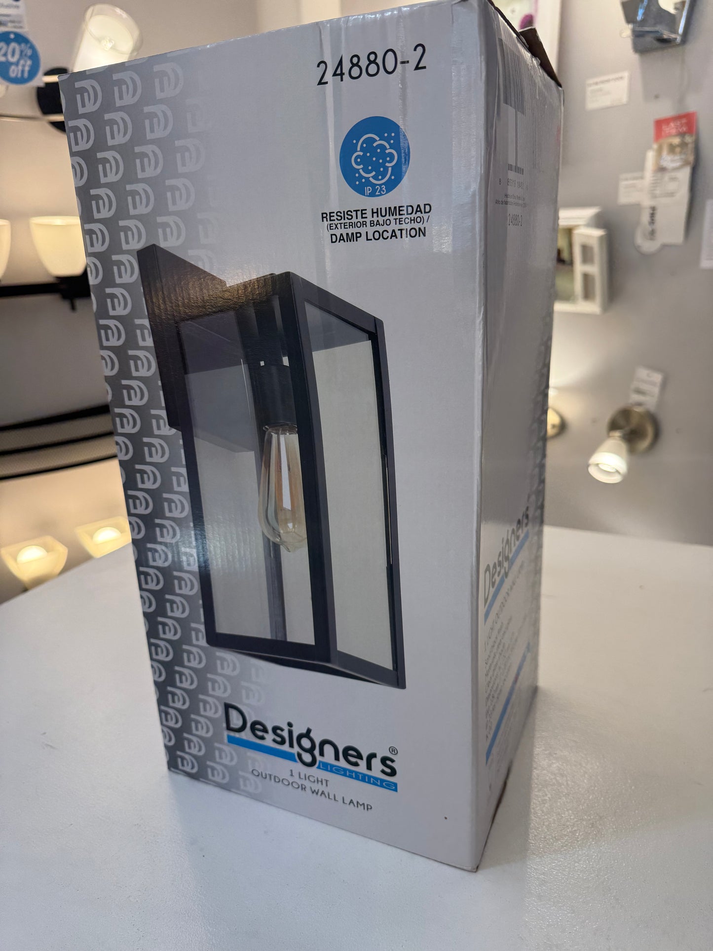 1-Light Outdoor Wall Lamp – Sand & Black Finish