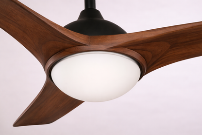 52" LED Ceiling Fan – Brown Finish