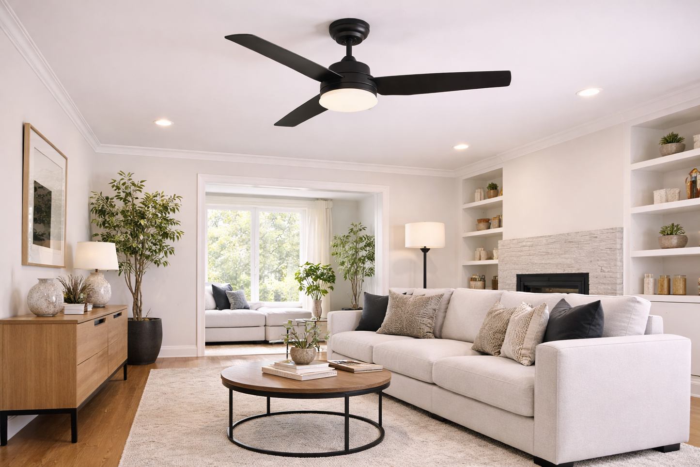 52" LED Ceiling Fan – Black Finish