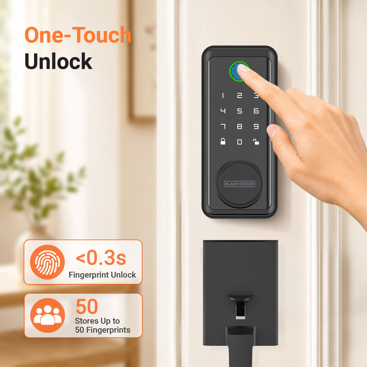 BXSPBALOCK1BK BLACK SMART ENTRY LOCK SET