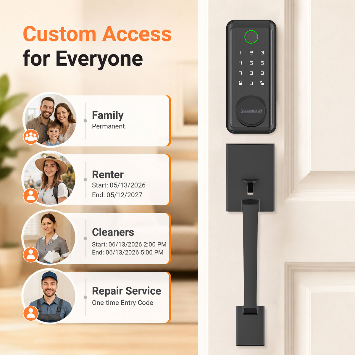 BXSPBALOCK1BK BLACK SMART ENTRY LOCK SET