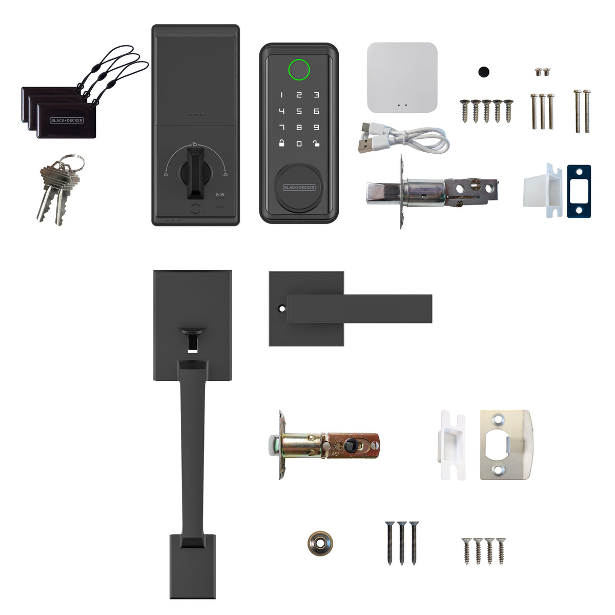 BXSPBALOCK1BK BLACK SMART ENTRY LOCK SET