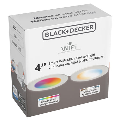 BXSPBAWFDISK4W SMART 4' WHITE RECESSED