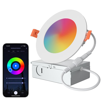 BXSPBAWFDISK4W SMART 4' WHITE RECESSED