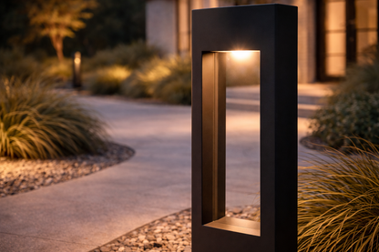 Outdoor Bollard Light – Sand & Black Finish