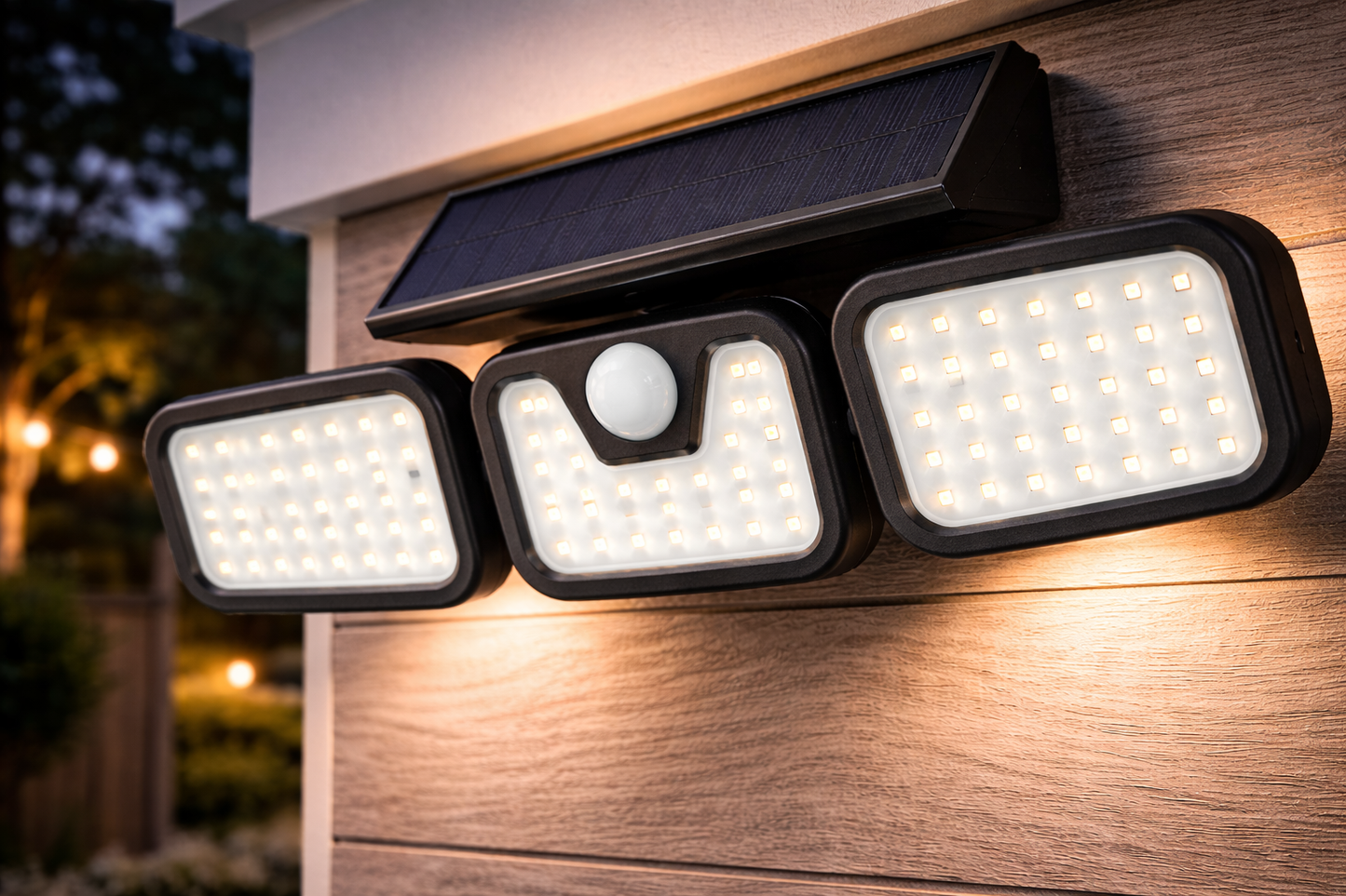 LED Solar Wall Lamp – Black Finish