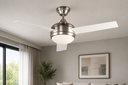L/CEN 48" 3-Blade Ceiling Fan – Satin Nickel with Wall Control – 03092-4