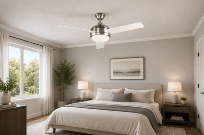 L/CEN 48" 3-Blade Ceiling Fan – Satin Nickel with Wall Control – 03092-4