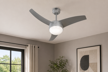 L/CEN 42" 2-Light Silver Ceiling Fan – 03679-4