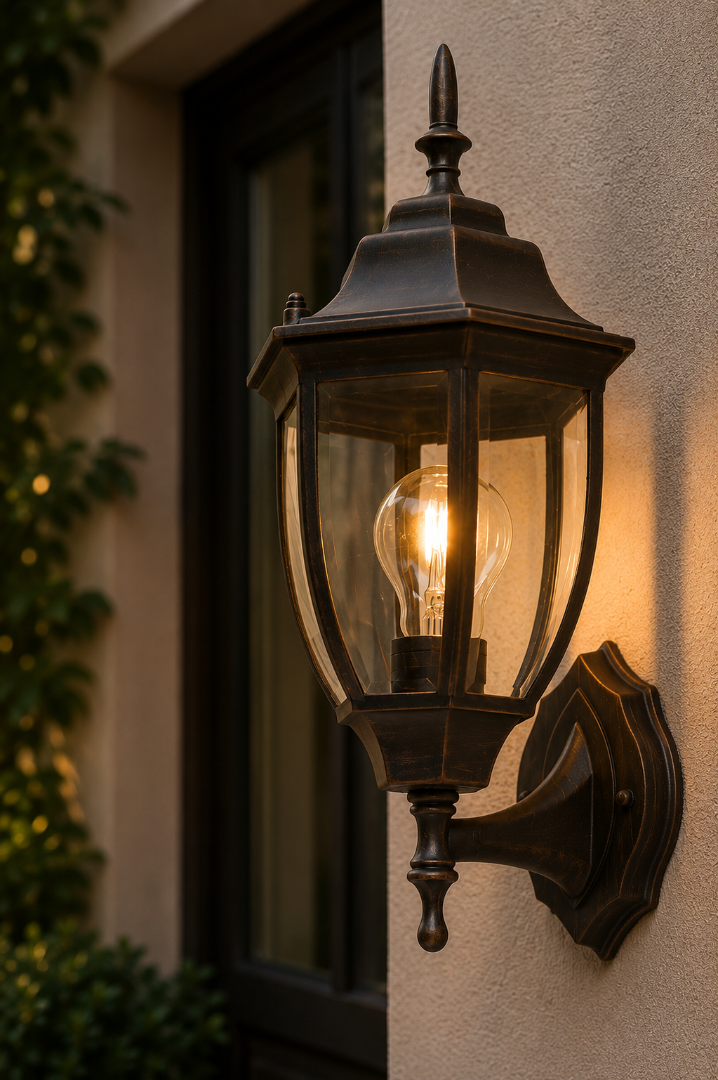 L/CEN 1-Light Outdoor Wall Lamp – Sand Rust Finish – 05335-9