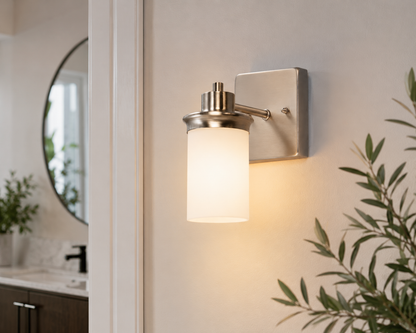 L/CEN 1-Light Wall Lamp – Satin Nickel Finish – 05366-4